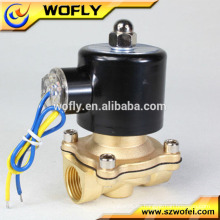 Latón normalmente cerrado 2w 25 agua eléctrica válvula solenoide estilo 1 pulgada